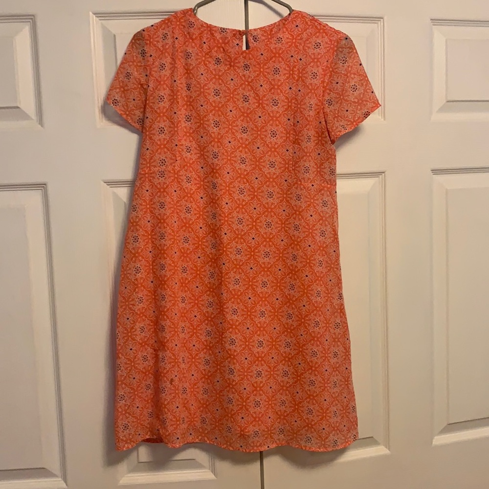 Orange printed dress